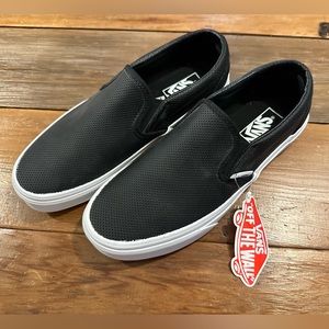 perf leather classic slip on shoes